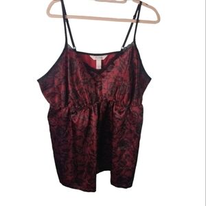 Cacique lace print chemise tank plus 22